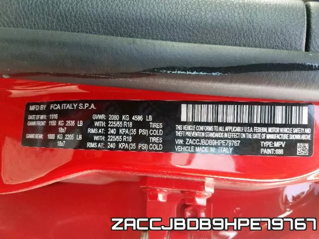 ZACCJBDB9HPE79767 фото 2