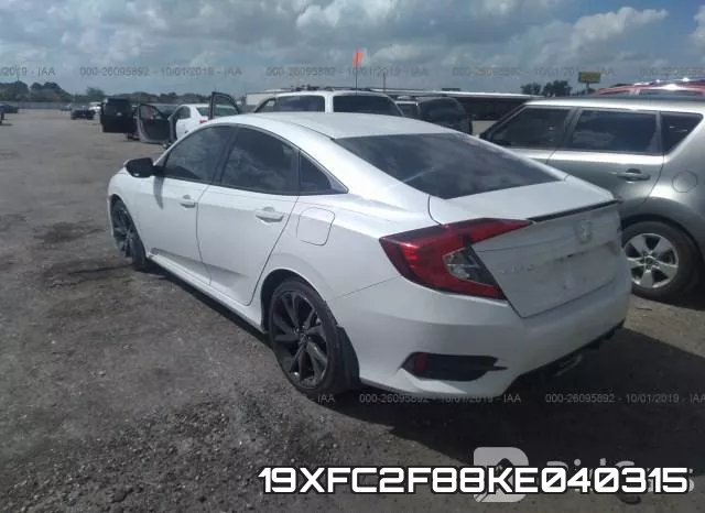 19XFC2F88KE040315 фото 4