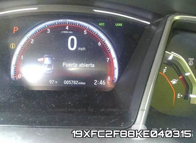 19XFC2F88KE040315 фото 8
