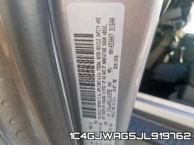 1C4GJWAG5JL919762 фото 2