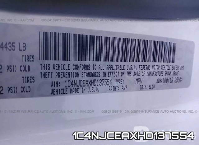 1C4NJCEAXHD137554 фото 10