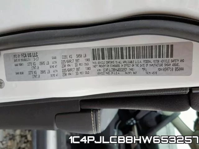 1C4PJLCB8HW653257 фото 2