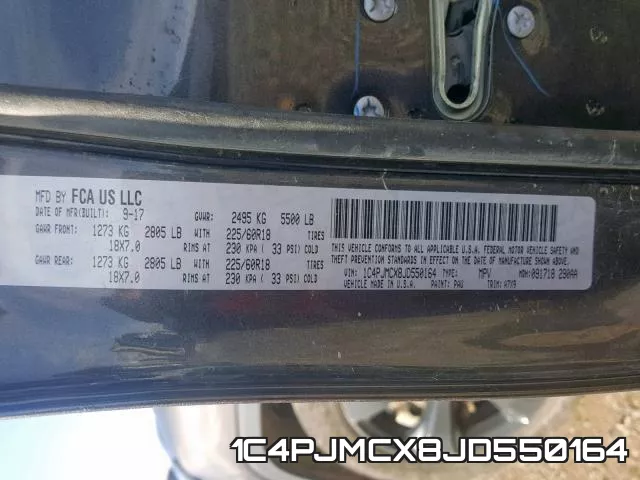 1C4PJMCX8JD550164 фото 2