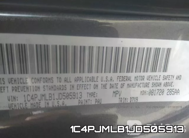 1C4PJMLB1JD505913 фото 10
