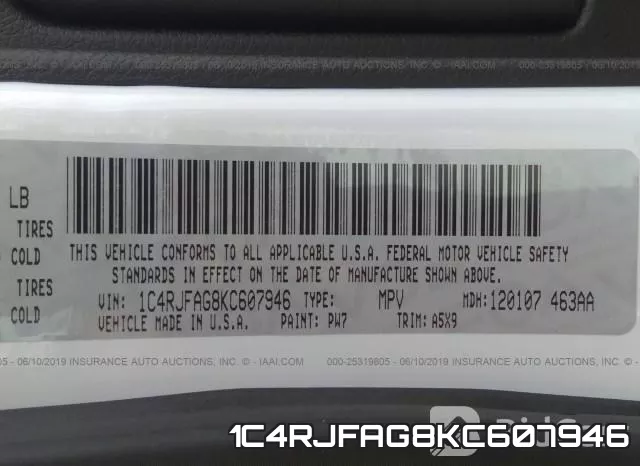 1C4RJFAG8KC607946 фото 10
