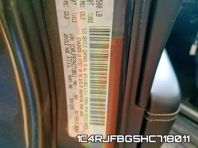 1C4RJFBG5HC718011 фото 2