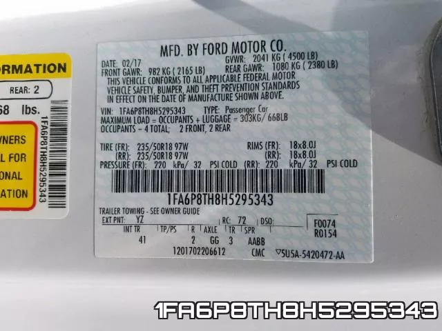 1FA6P8TH8H5295343 фото 2