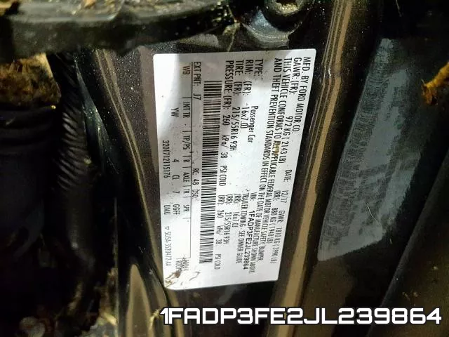 1FADP3FE2JL239864 фото 2