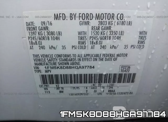 1FM5K8D88HGA97784 фото 10