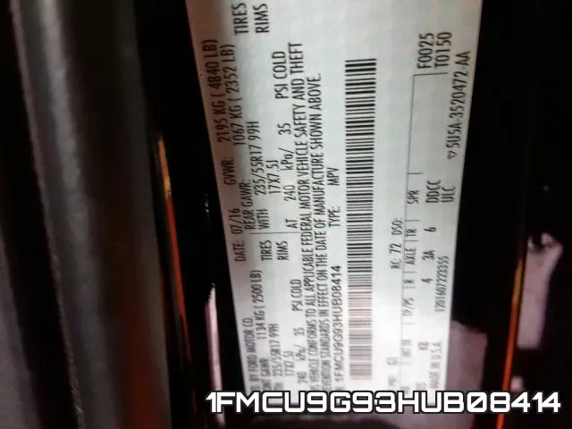 1FMCU9G93HUB08414 фото 2