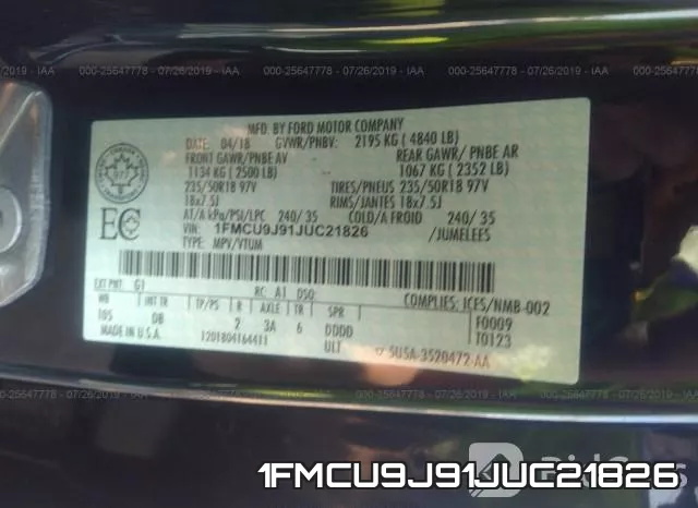 1FMCU9J91JUC21826 фото 10