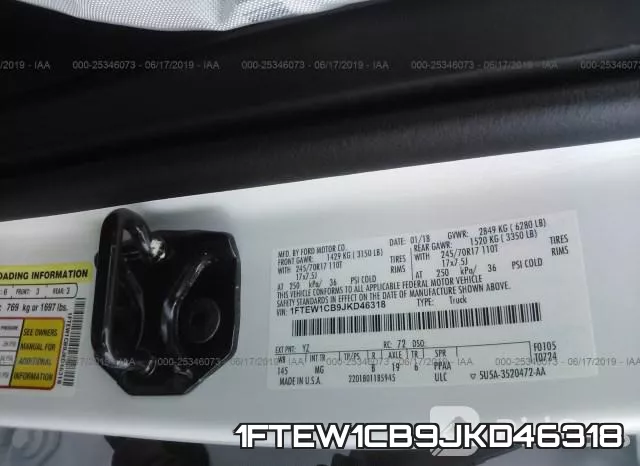 1FTEW1CB9JKD46318 фото 10