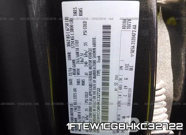 1FTEW1CG8HKC32722 фото 10