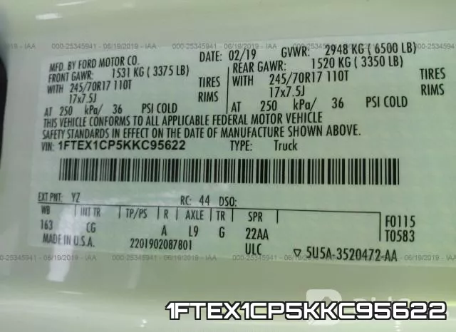 1FTEX1CP5KKC95622 фото 10