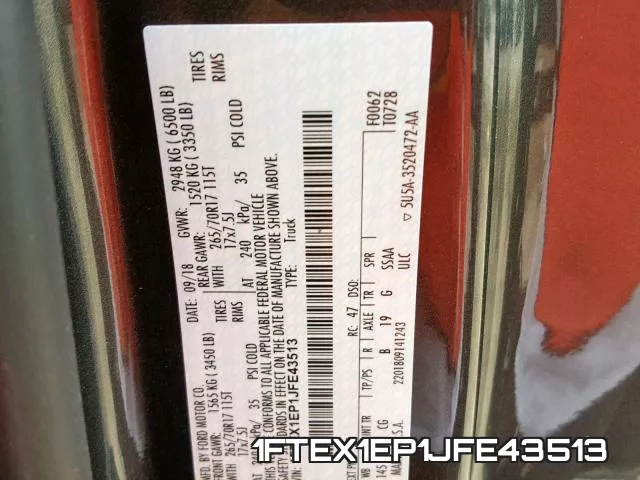1FTEX1EP1JFE43513 фото 2