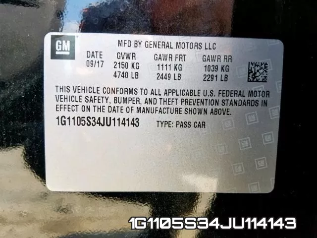 1G1105S34JU114143 фото 2