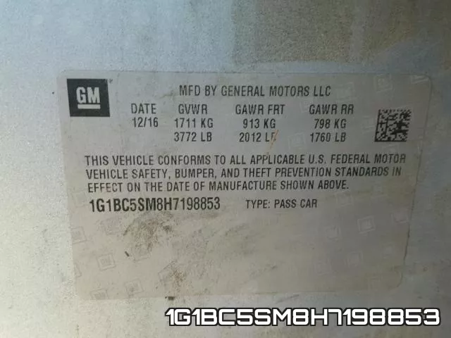 1G1BC5SM8H7198853 фото 2