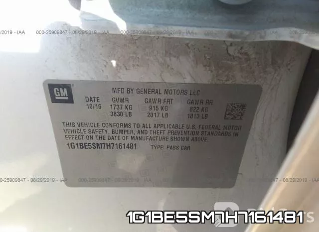 1G1BE5SM7H7161481 фото 9