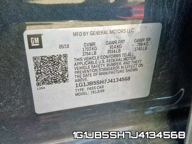 1G1JB5SH7J4134568 фото 2