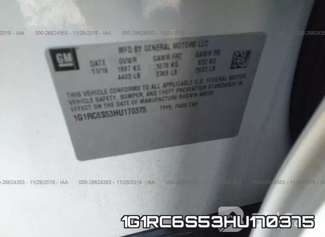 1G1RC6S53HU170375 фото 10
