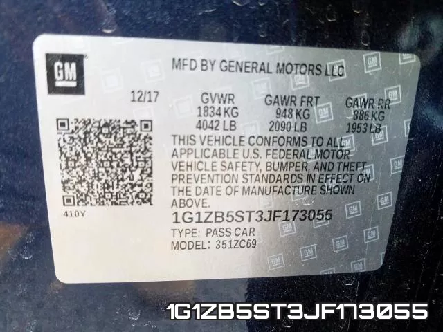 1G1ZB5ST3JF173055 фото 2