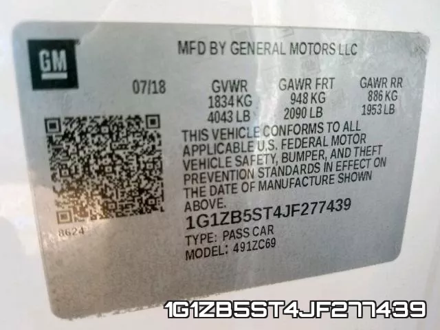 1G1ZB5ST4JF277439 фото 2