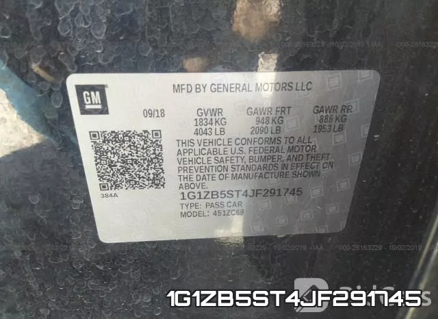 1G1ZB5ST4JF291745 фото 10