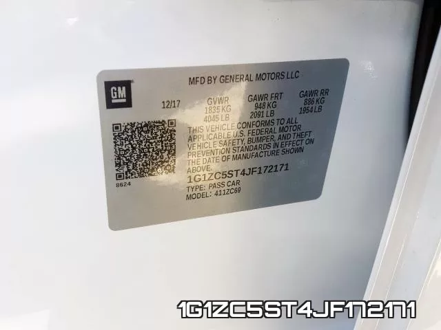 1G1ZC5ST4JF172171 фото 2