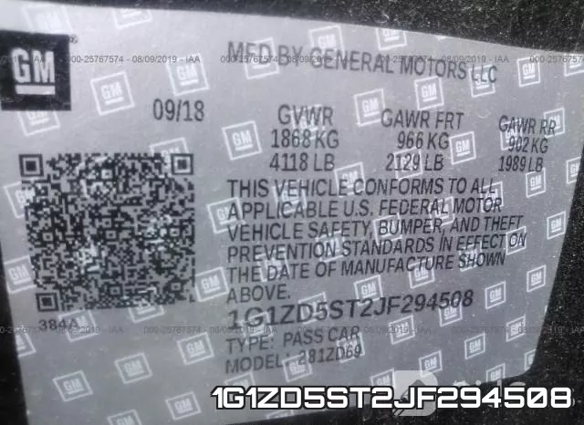 1G1ZD5ST2JF294508 фото 10