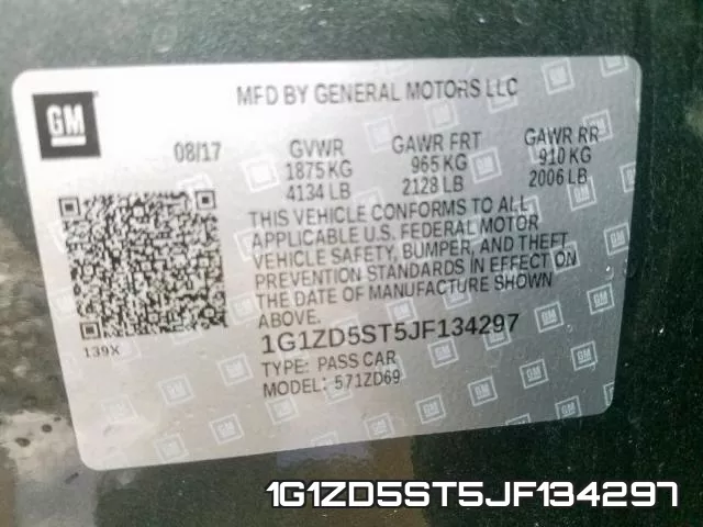 1G1ZD5ST5JF134297 фото 2