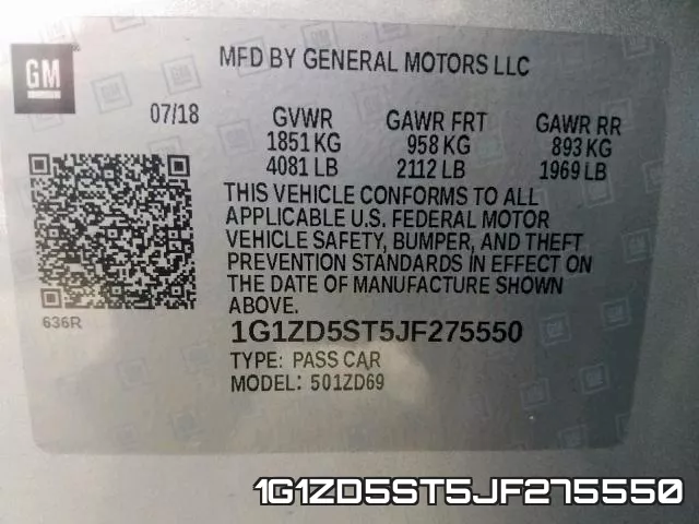 1G1ZD5ST5JF275550 фото 2