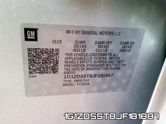 1G1ZD5ST8JF181887 фото 2