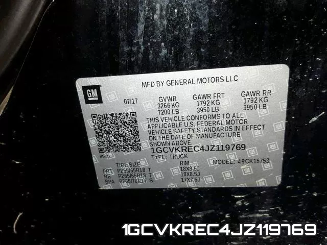1GCVKREC4JZ119769 фото 2