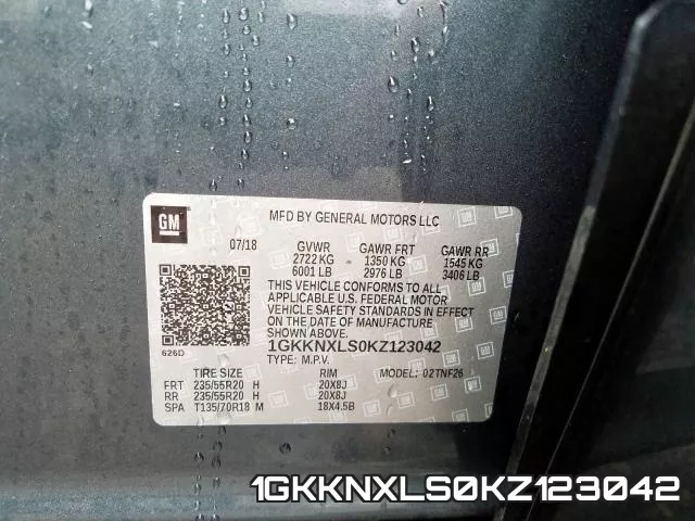 1GKKNXLS0KZ123042 фото 2