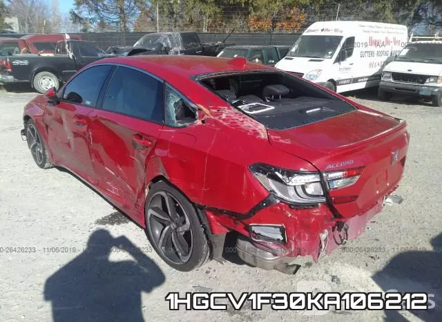 1HGCV1F30KA106212 фото 4