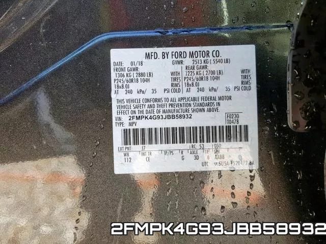 2FMPK4G93JBB58932 фото 2