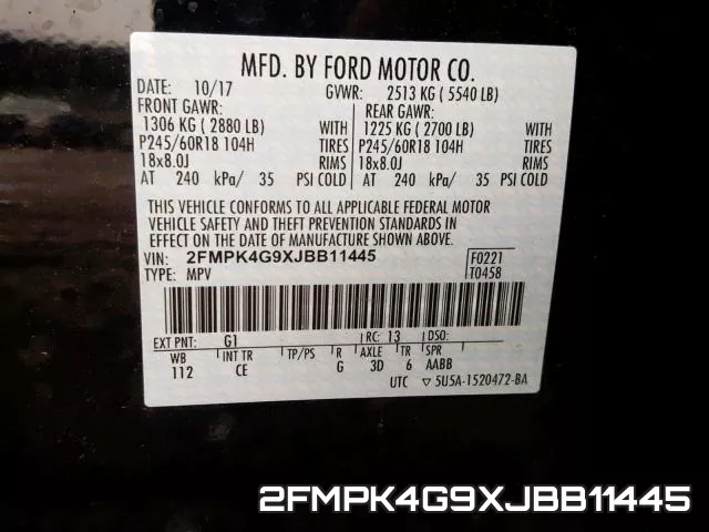 2FMPK4G9XJBB11445 фото 2