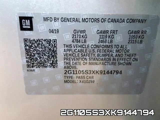 2G1105S3XK9144794 фото 2