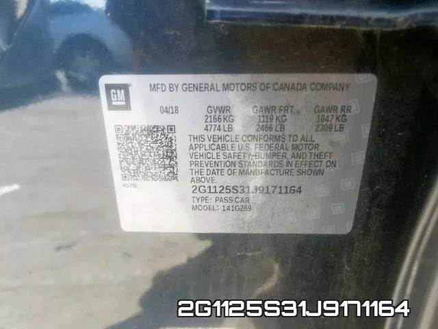 2G1125S31J9171164 фото 2