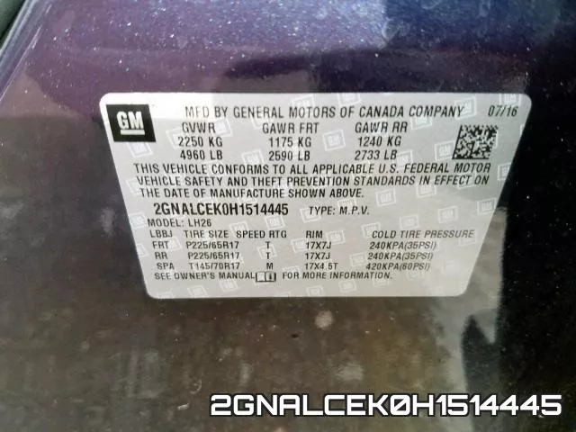 2GNALCEK0H1514445 фото 2