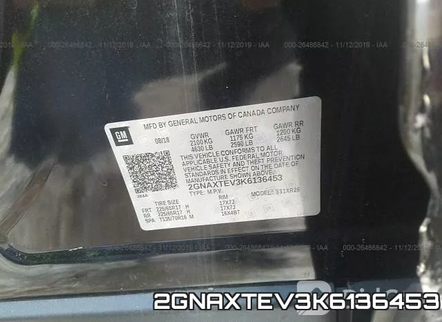 2GNAXTEV3K6136453 фото 10