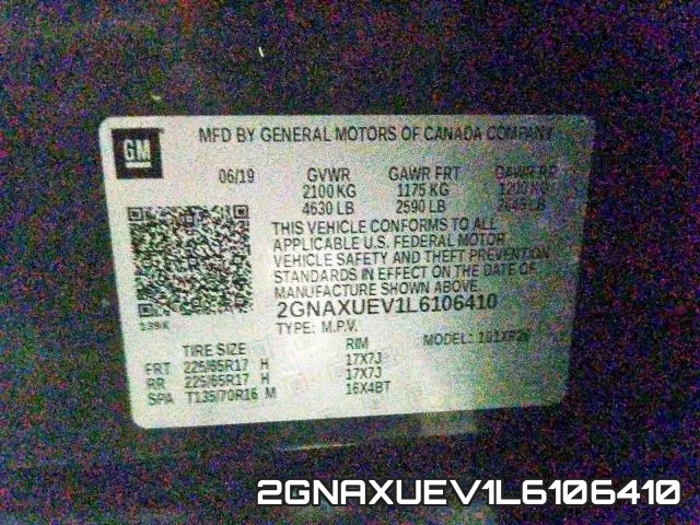 2GNAXUEV1L6106410 фото 2