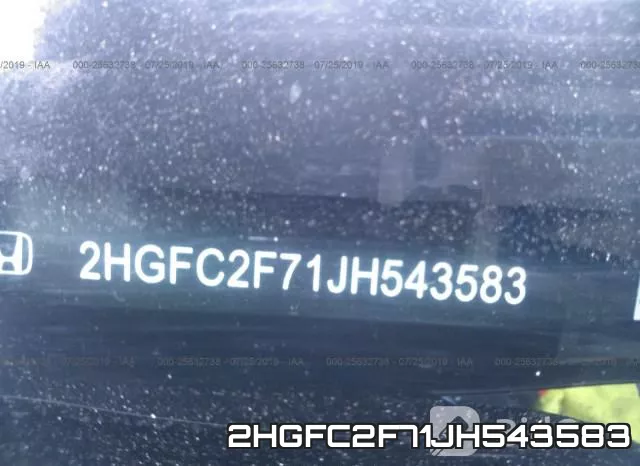 2HGFC2F71JH543583 фото 10