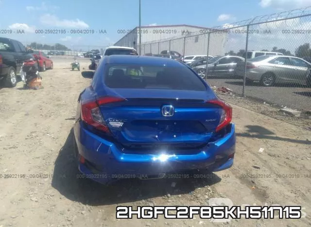 2HGFC2F85KH511715 фото 7