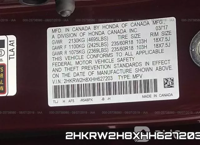 2HKRW2H8XHH627203 фото 10