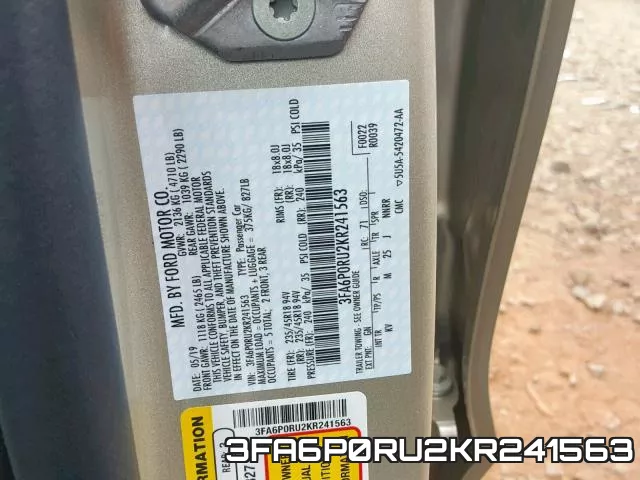 3FA6P0RU2KR241563 фото 2