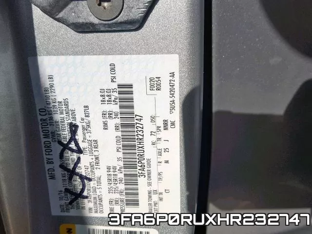 3FA6P0RUXHR232747 фото 2