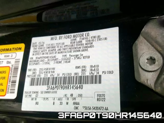 3FA6P0T90HR145640 фото 2
