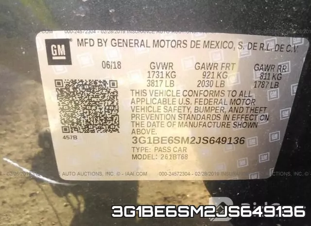 3G1BE6SM2JS649136 фото 10