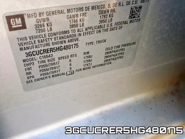 3GCUCRER5HG480175 фото 2